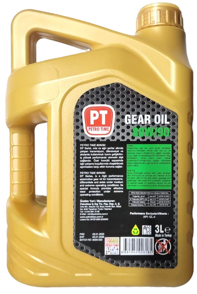 Petro Time 80W-90 Diferansiyel ve Şanzıman Dişli Yağı 3 + 1 L (Toplam 4 Litre) - 3