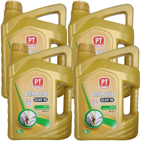 Petro Time 90 Numara Asansör ve Şanzıman Dişli Yağı 4 x 3 Litre