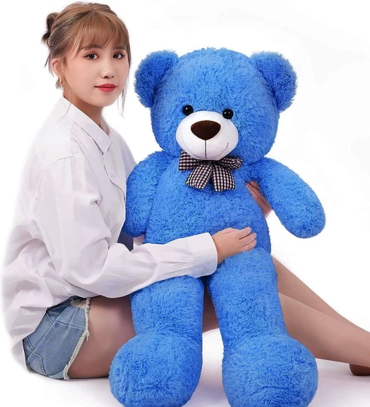 85 cm Papyonlu Sevimli Peluş Şaşkın Ayı - Sevgiliye Özel HEDİYE - 10
