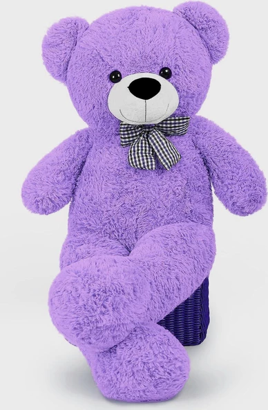 85 cm Papyonlu Sevimli Peluş Şaşkın Ayı - Sevgiliye Özel HEDİYE