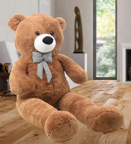 Sevgiliye Özel HEDİYE- 160 cm Papyonlu DEV Boy Peluş Ayı - % 100 YERLİ - 9