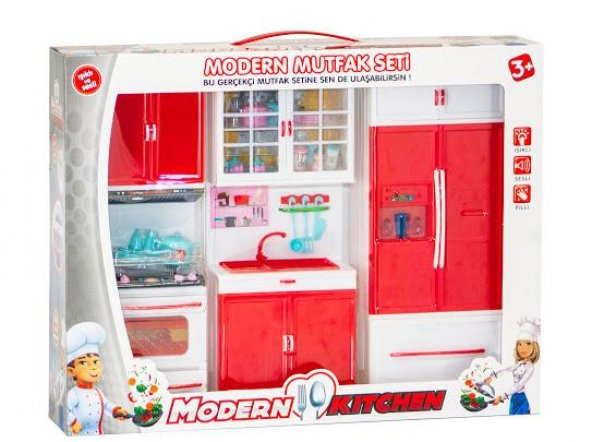 3lü Oyuncak Mutfak Seti Sesli Işıklı-My Happy Kitchen Mutfak - 2