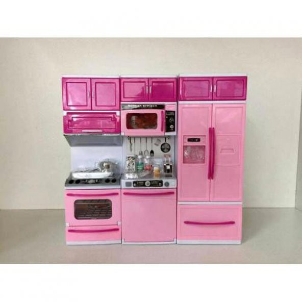 3lü Oyuncak Mutfak Seti Sesli Işıklı-My Happy Kitchen Mutfak - 3