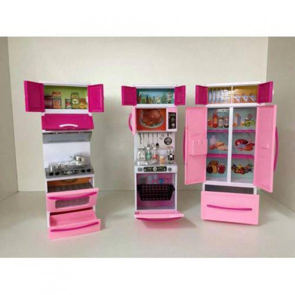 3lü Oyuncak Mutfak Seti Sesli Işıklı-My Happy Kitchen Mutfak - 4