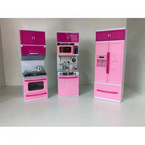 3lü Oyuncak Mutfak Seti Sesli Işıklı-My Happy Kitchen Mutfak - 5