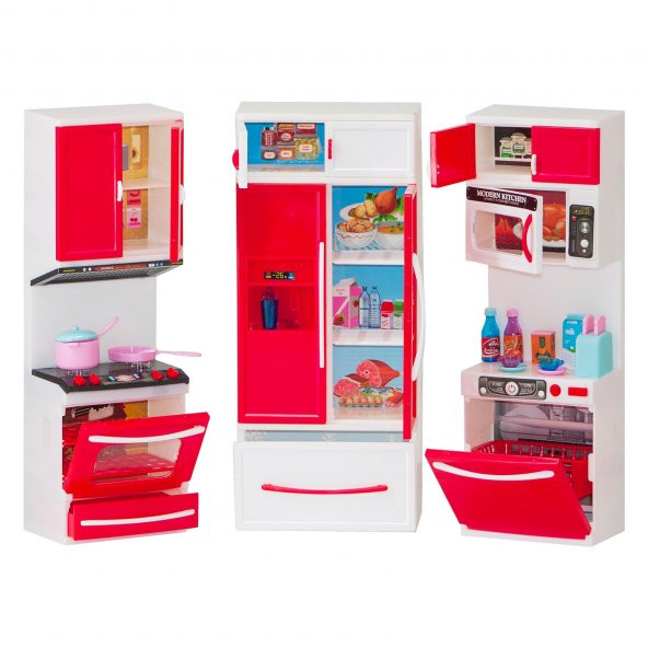 3lü Oyuncak Mutfak Seti Sesli Işıklı-My Happy Kitchen Mutfak - 6