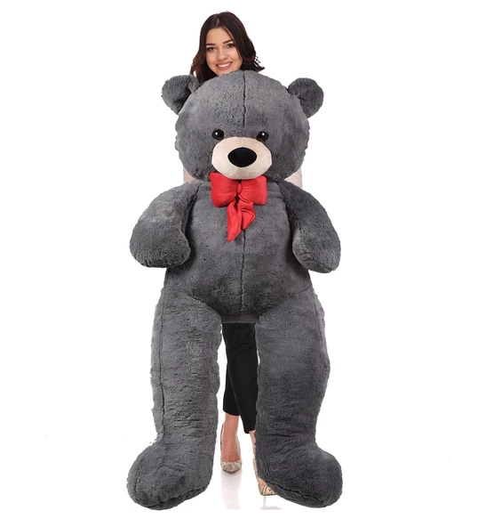 Sevgiliye Özel HEDİYE- 160 cm Papyonlu DEV Boy Peluş Ayı - % 100 YERLİ - 6