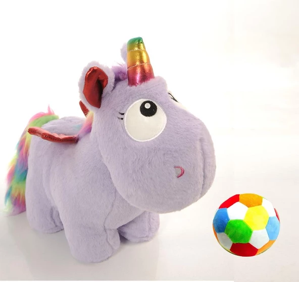 İthal 1. Kalite Peluş Kanatlı Unicorn (50cm) ve Soft TOP - 2