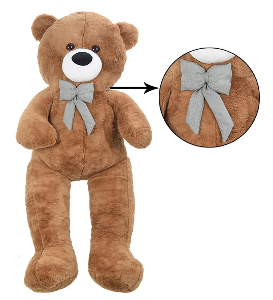 Sevgiliye Özel HEDİYE- 160 cm Papyonlu DEV Boy Peluş Ayı - % 100 YERLİ - 10