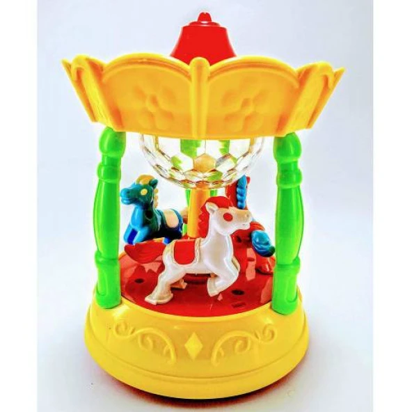 Müzikli - Projektörlü Oyuncak Atlı Karınca - Carousel - 2