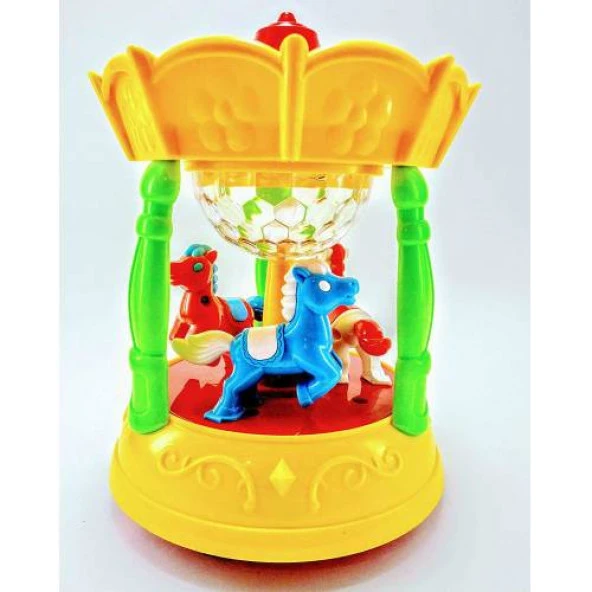 Müzikli - Projektörlü Oyuncak Atlı Karınca - Carousel - 4