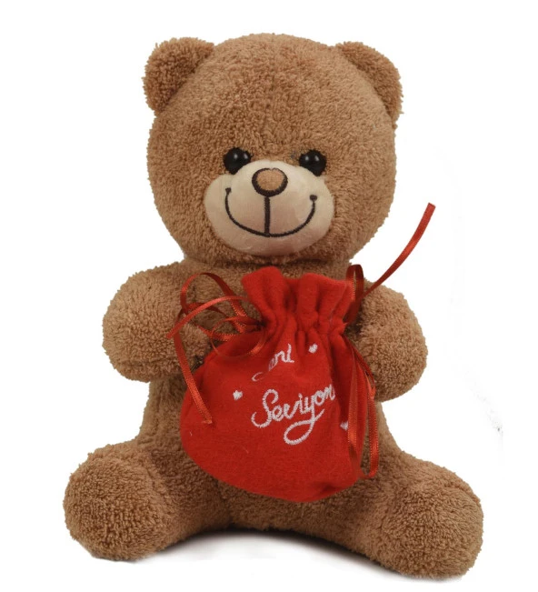Sevgiliye Özel, Çikolatası ile Romantik Peluş Ayı-30 cm - 4