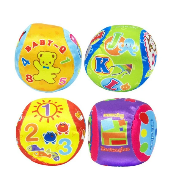 Love Baby 4lü Yumuşak, Çıngıraklı Eğitici Toplar - 2