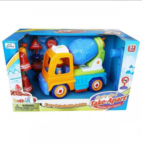 Eğitici Oyuncak Tak- Sök İş Makineleri, Aksesuarları ile Birlikte - 2