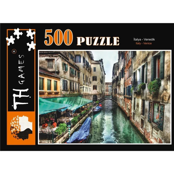 500 Parça Kutulu İtalya Venedik Puzzle 48cm x 68cm