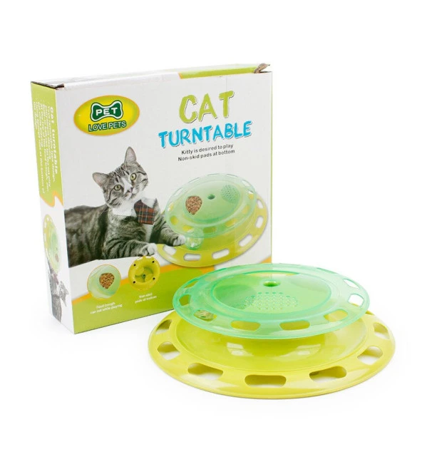 Ödüllü Kedi Mama Kabı - Cat Turntable - Eğlenceli Kedi Oyuncağı