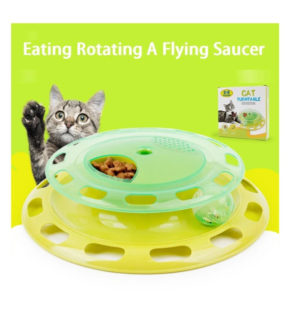 Ödüllü Kedi Mama Kabı - Cat Turntable - Eğlenceli Kedi Oyuncağı - 6