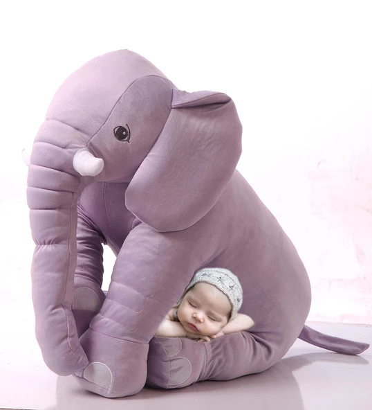 Uyku Arkadaşım Peluş Fil - Büyük Yumuşacık (75 cm)-Sevgiliye HEDİYE - 12