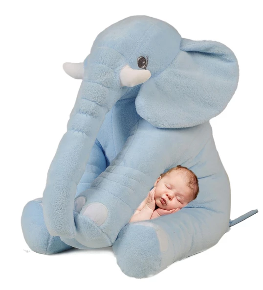 Uyku Arkadaşım Peluş Fil - Büyük Yumuşacık (75 cm)-Sevgiliye HEDİYE - 7