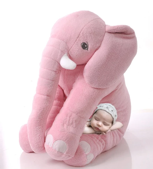 Uyku Arkadaşım Peluş Fil - Büyük Yumuşacık (75 cm)-Sevgiliye HEDİYE - 3