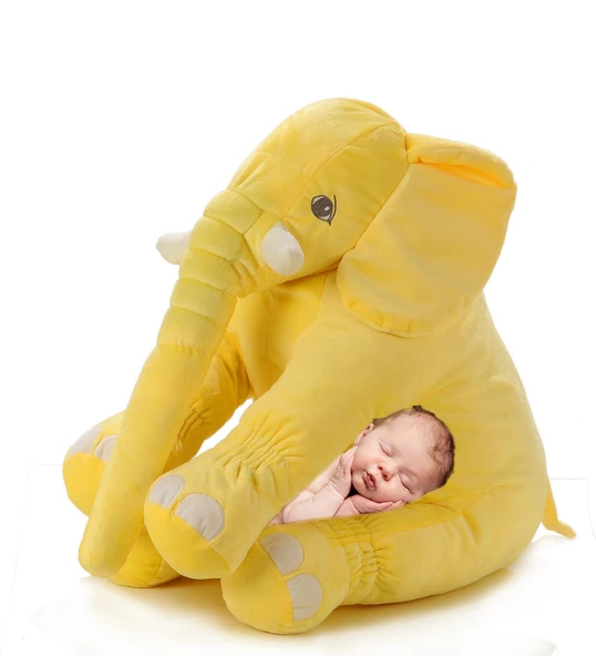 Uyku Arkadaşım Peluş Fil - Büyük Yumuşacık (75 cm)-Sevgiliye HEDİYE - 5