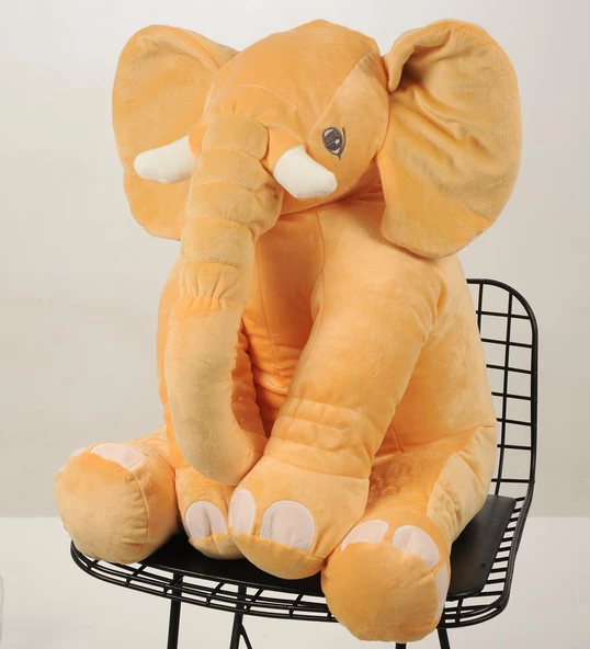 Uyku Arkadaşım Peluş Fil - Büyük Yumuşacık (75 cm)-Sevgiliye HEDİYE - 8