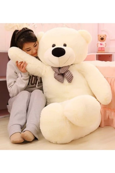 130 cm Papyonlu Sevimli Peluş Ayı - Sevgiliye Özel Hediye - 2