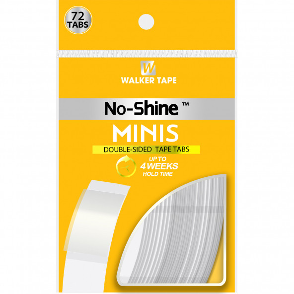 Walker Tape No-Shine Mini's Protez Saç Bandı Oval (Parlama Yapmaz) 3/4'' x 3'' (2,5cm x 7.5cm) 72 Adet
