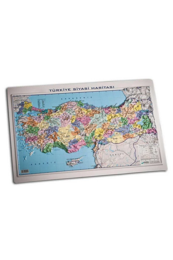 Gürbüz Kabartma Türkiye Haritası Siyasi 35 x 50 cm
