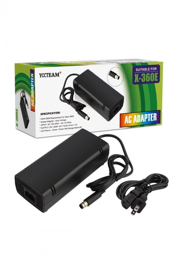 Microsoft Xbox 360 Slim E AC Adaptör 220V TR Uyumlu - 1