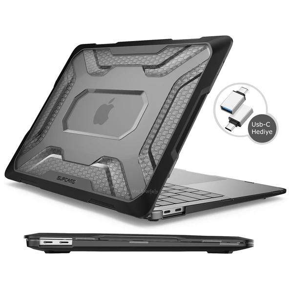Macbook Air Kılıf 13 inç A1932 (TouchID'li) Darbe Emici OutDoorSC 2018/2019 ile Uyumlu - 3