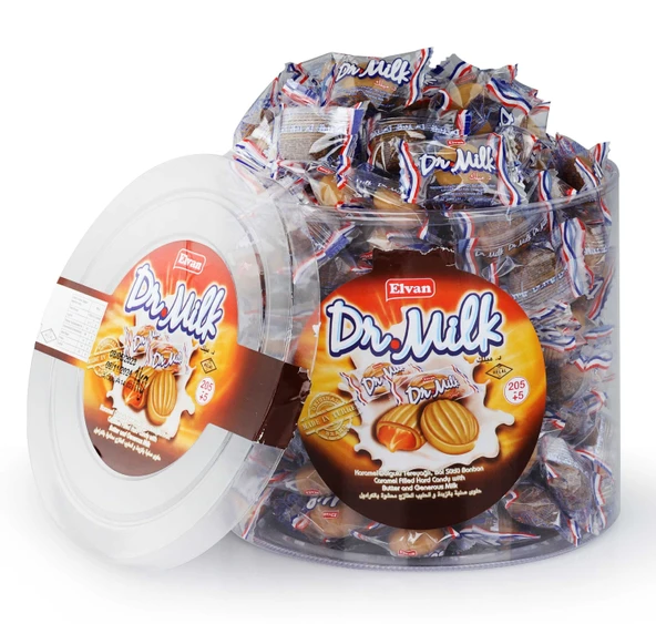 Dr. Milk Karamelli Şeker 1000 Gr. Silindir (1 Kutu)