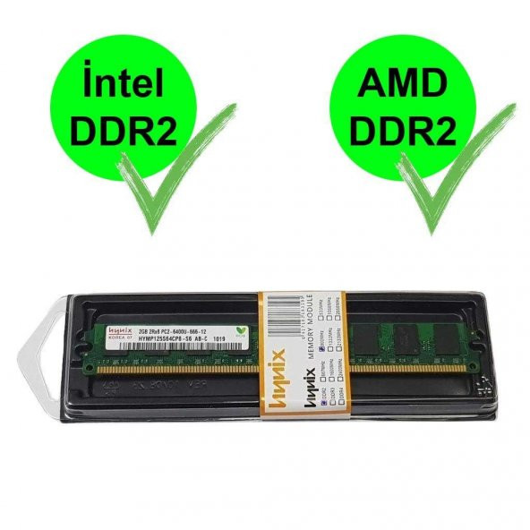 2GB DDR2 800 MHZ MASAÜSTÜ PC RAM SIFIR 2 YIL GARANTİ