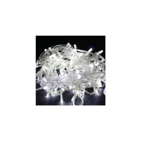 Astral Şeffaf Kablolu LED Işık 10 Metre 8 Fonksiyonlu Beyaz Renk