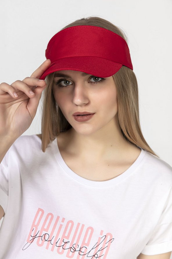 Felice Butik Kırmızı Üstü Açık Kadın Şapka
