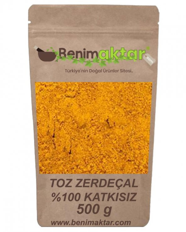 BenimAktar Zerdeçal Toz Katkısız 1.Kalite 500 Gr