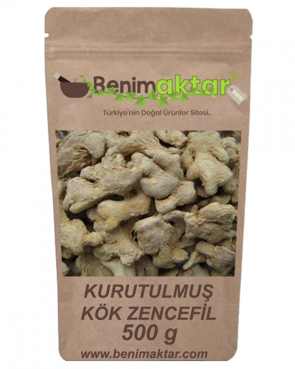 BenimAktar Kurutulmuş Zencefil Kök 500 Gr