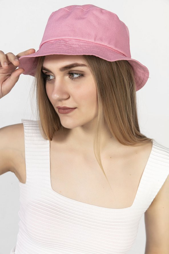 Felice Butik Pembe Basic Bucket Kadın Şapka