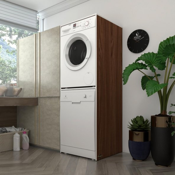 Kenzlife çamaşır-bulaşık makinesi dolabı katinka cvz 180*70*60 banyo çift katlı kapaksız arkalıksız