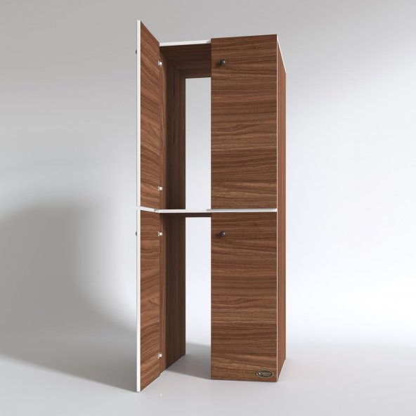 Kenzlife Çamaşır-Bulaşık Makinesi Dolabı Kapaklı Roksana Cvz 180*70*60 Banyo Çift Katlı Arkalıksız - 2
