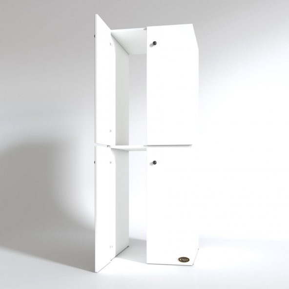 Kenzlife çamaşır-bulaşık makinesi dolabı kapaklı roksana byz 180X70X60 banyo çift katlı arkalıksız - 3