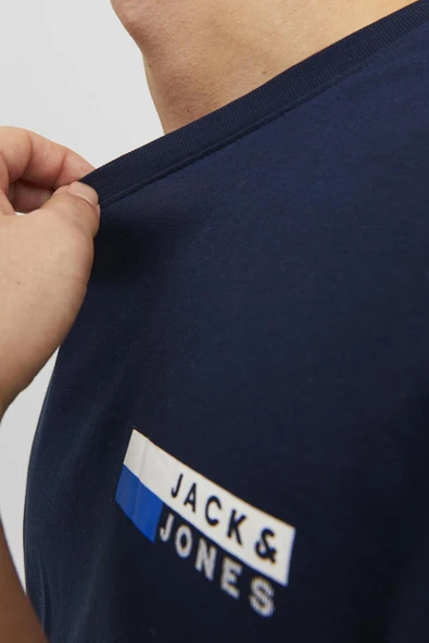 JJECORP LOGO TEE PLAY SS O-NECK NOOS Navy Navy M - Resim 4