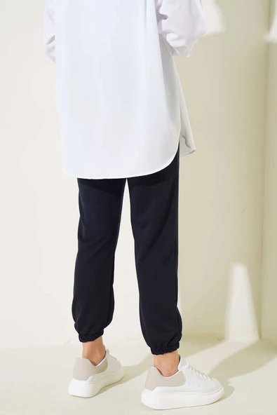 Paça Lastikli Jogger Pantolon Lacivert - 3