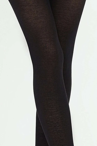 Penti Pamuklu Külotlu Çorap 500 Siyah - Resim 3