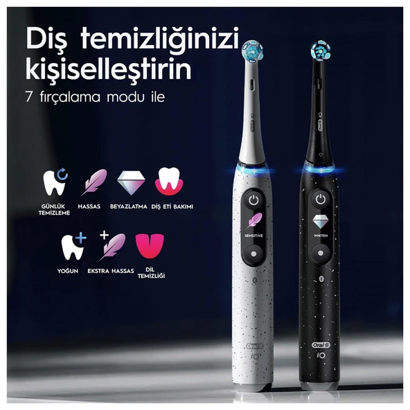 Oral-B iO 10 Şarjlı Diş Fırçası Stardust Beyaz - 3