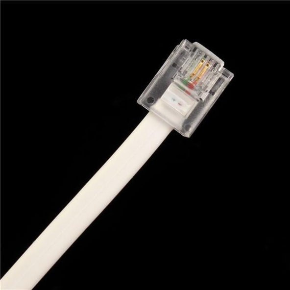 PrimeX PX-KKT05 2CX0.10mmx7 5 Metre ADSL RJ11 Telefon Kablosu Gri - 2