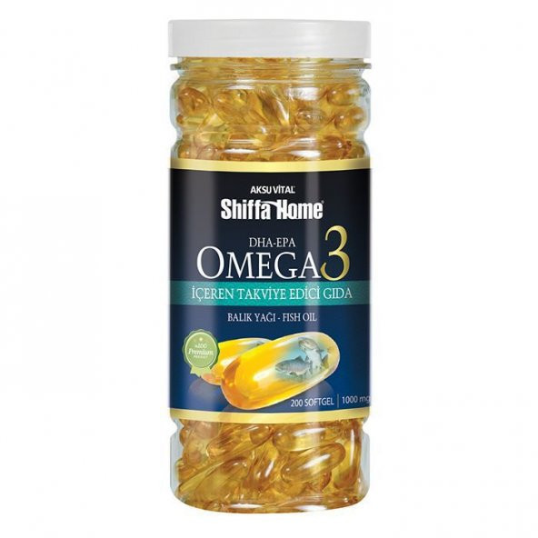 Shiffa Home Omega 3 DHA EPA Balık Yağı Softjel 1000 mg x 200 Adet - 1