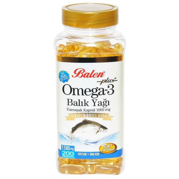Balen Omega 3 Balık Yağı Softjel 1380 mg 200 Adet Kapsül