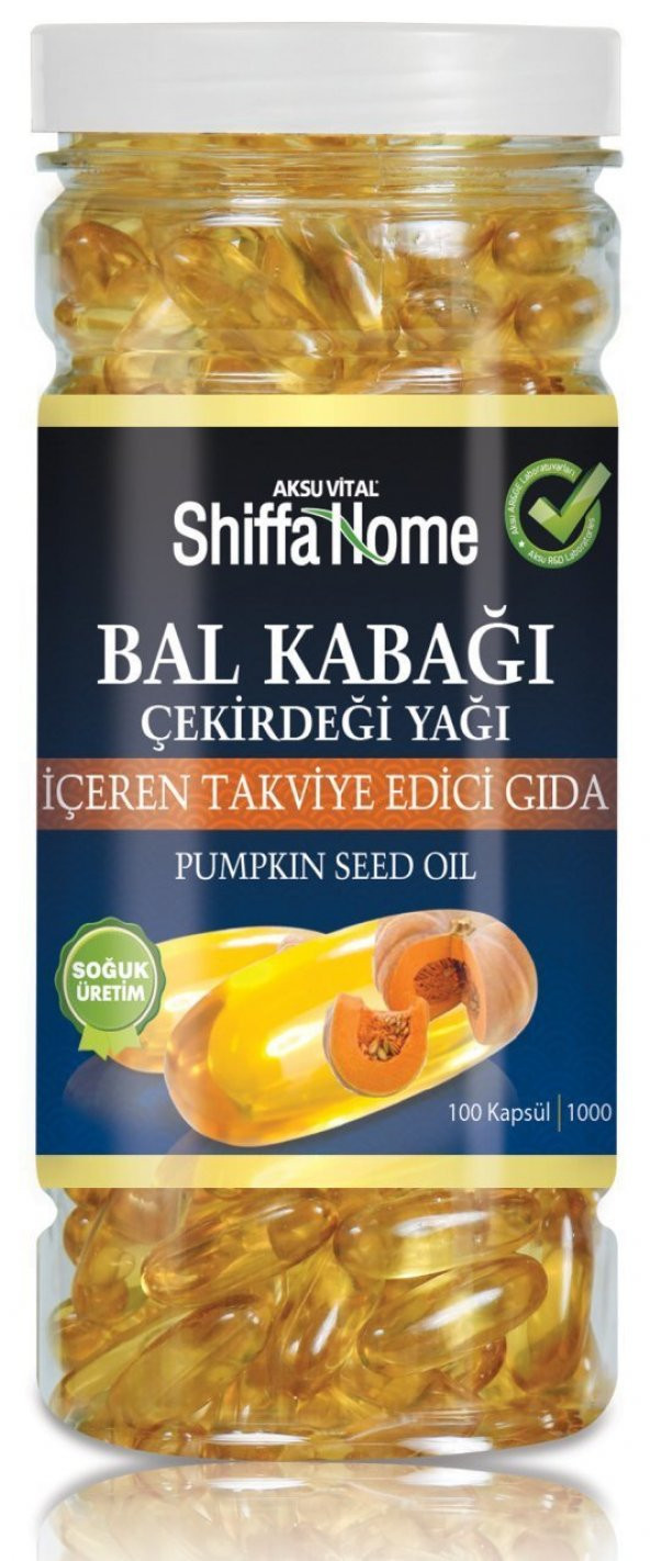 Shiffa Home Kabak Çekirdeği Yağı Softjel 100 Adet - 1
