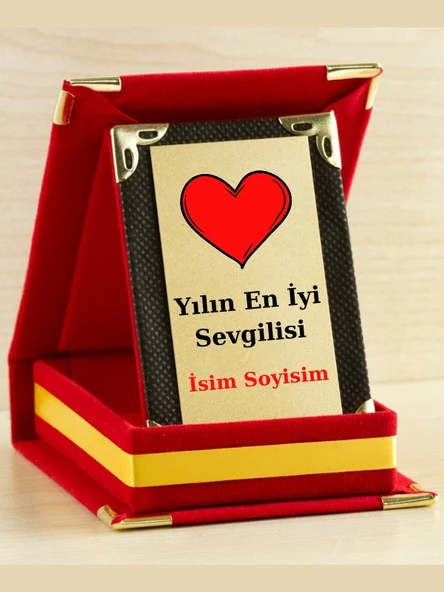 Yılın En İyi Sevgilisi Plaketi - Sevgililer Günü Plaketi ( Mini Plaket )